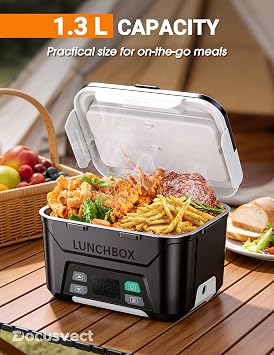 1.3L Cordless Electric Lunch Box Bundle with Extra Container & Divider