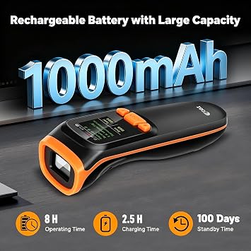 OBZ Portable Barcode Scanner Mini 2D Bluetooth Code Reader with Screen
