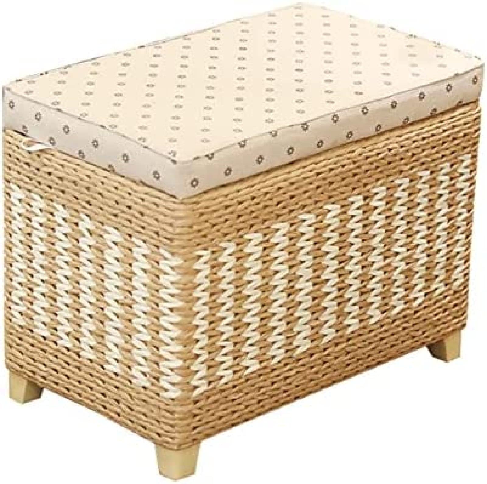 Panca portaoggetti multifunzionale in rattan intrecciato per scarpe e giocattoli, 60 x 30 x 40 cm, elegante organizer per la casa, soluzione versatile per ingresso e soggiorno
