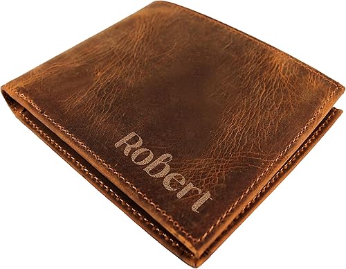 Miniatura 2 de Personalized Mens Wallet,Genuine Leather Wallet, Custom Men Wallets for Him, Husband, Dad, Boyfriend, Groom, Gift for Birthday, Anniversary