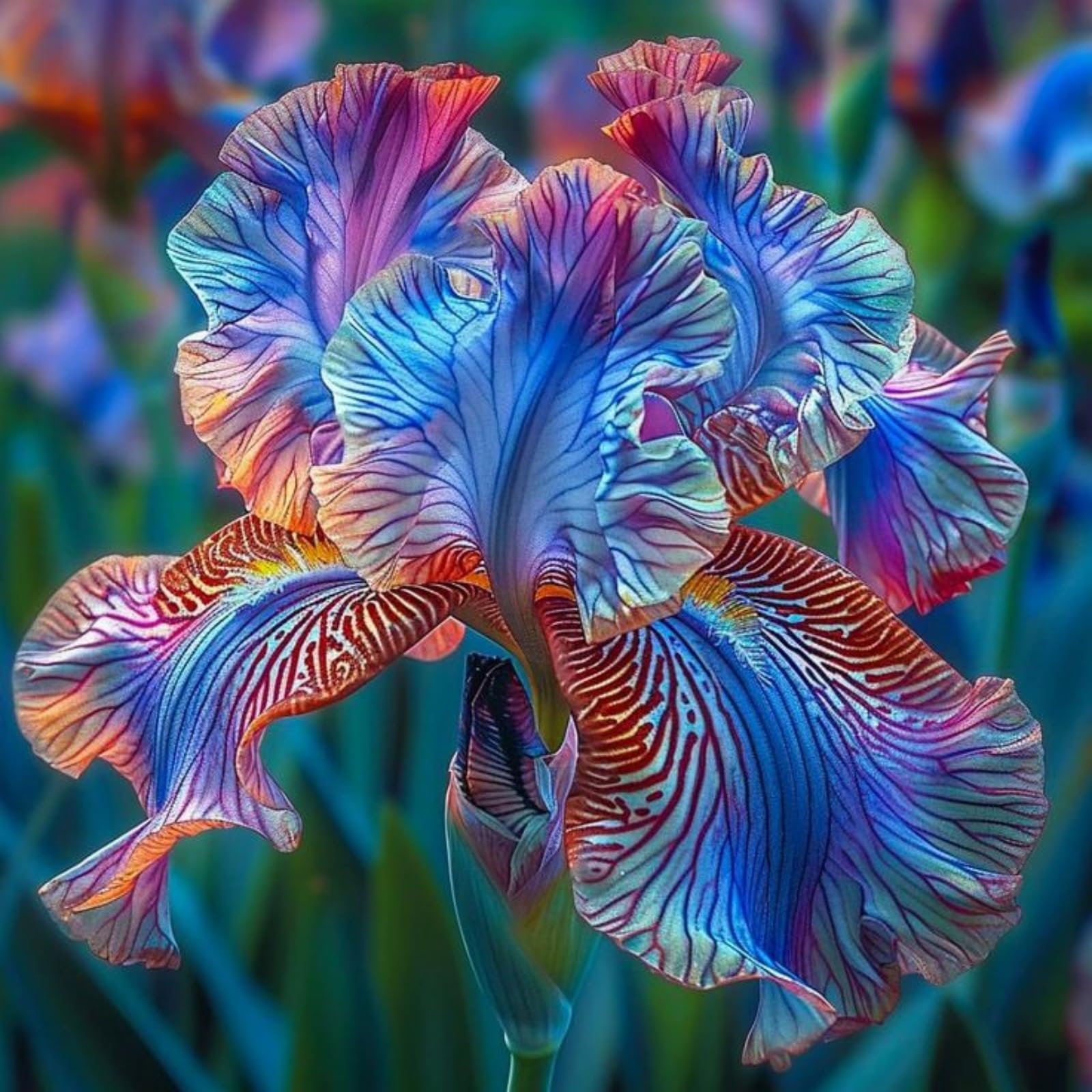 Bulbos de iris de primera calidad — Sin OGM — Ideales para jardinería doméstica (No artificiales)-15Bulbos-I