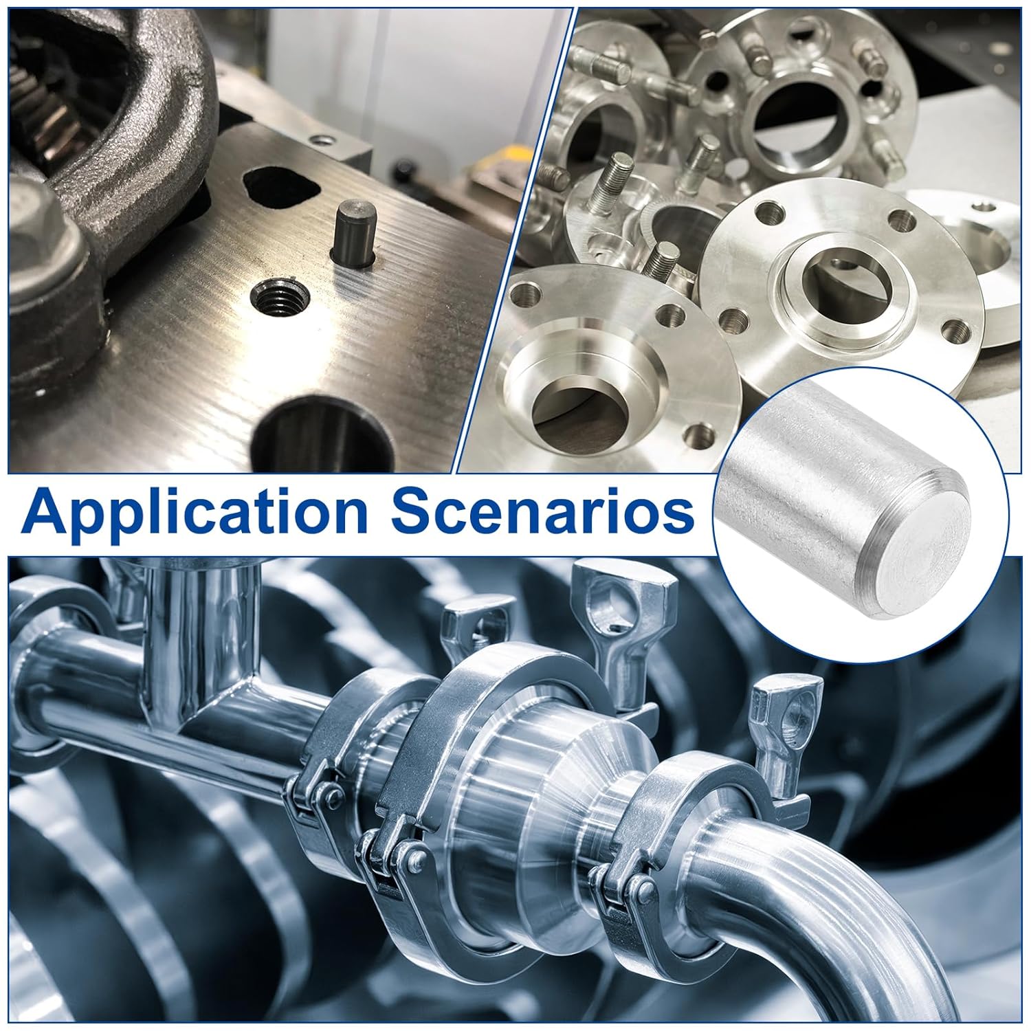 uxcell 220Pcs 1 Set of 22 Sizes Dowel Pins 304 Stainless Steel Support Shelves Pegs Fasten Elements Assortment Kit, Silver