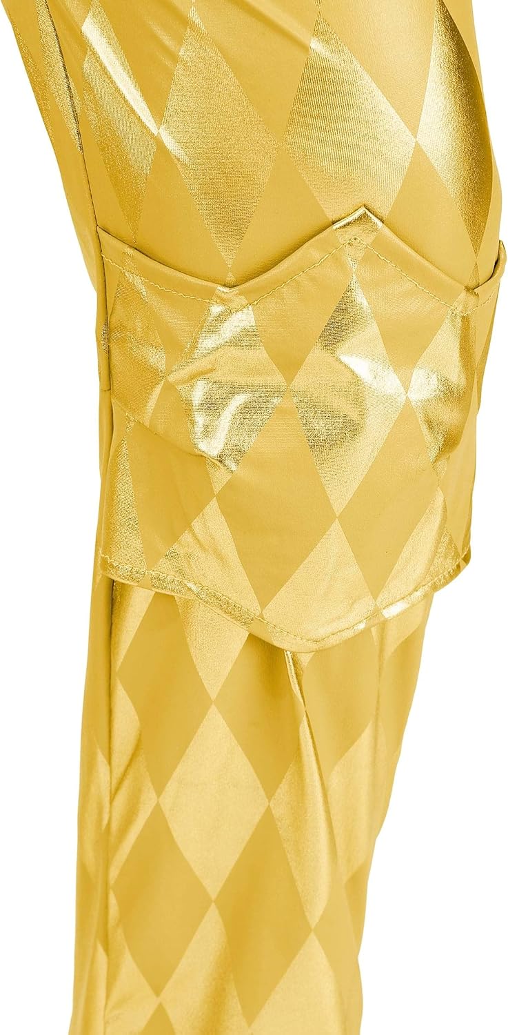 Harley Quinn Costume for Women, Harley Quinn Gold Overalls for Super Villain Jester Outfit & Halloween - Image 8