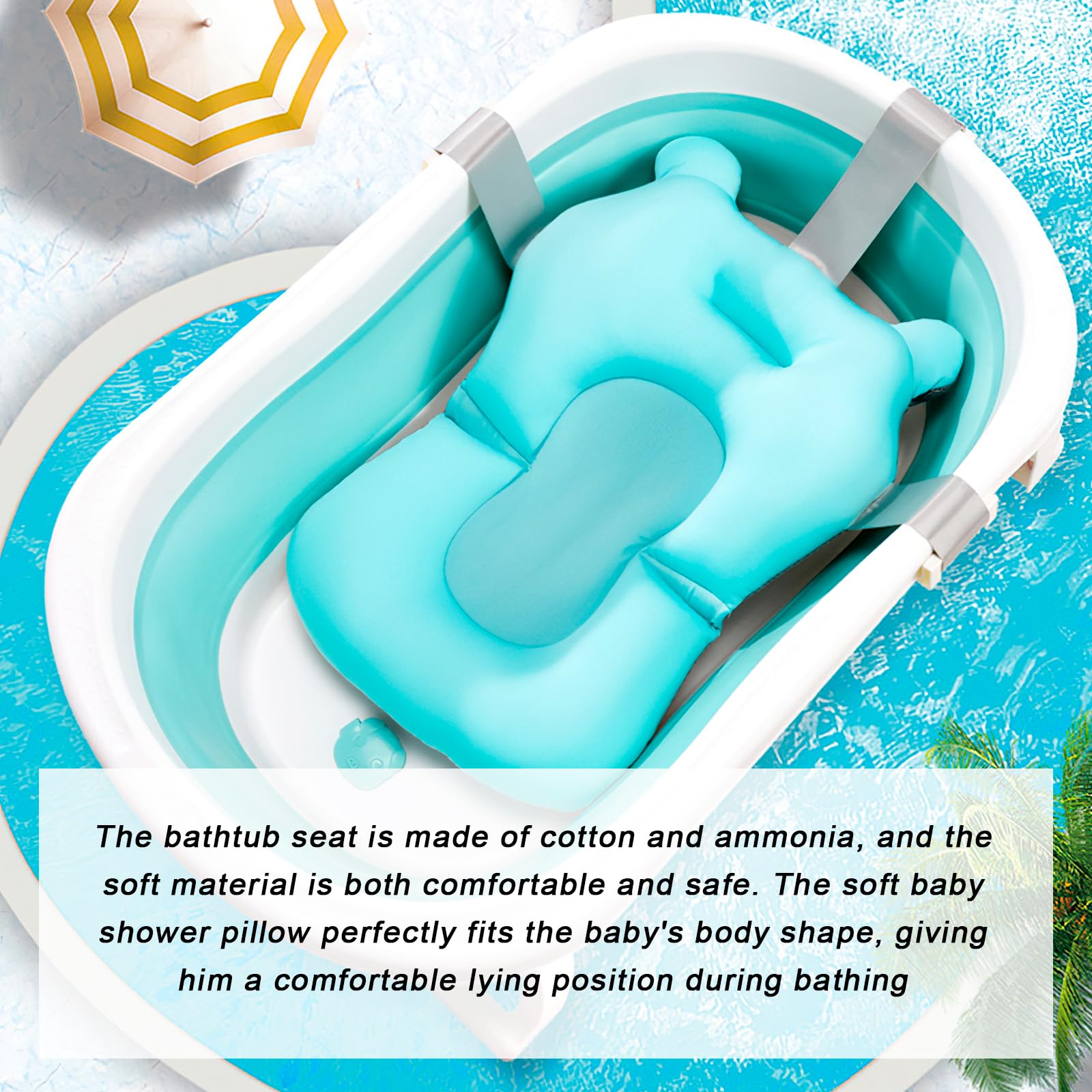 Siège de bain pour bébé 0-12 mois bleu