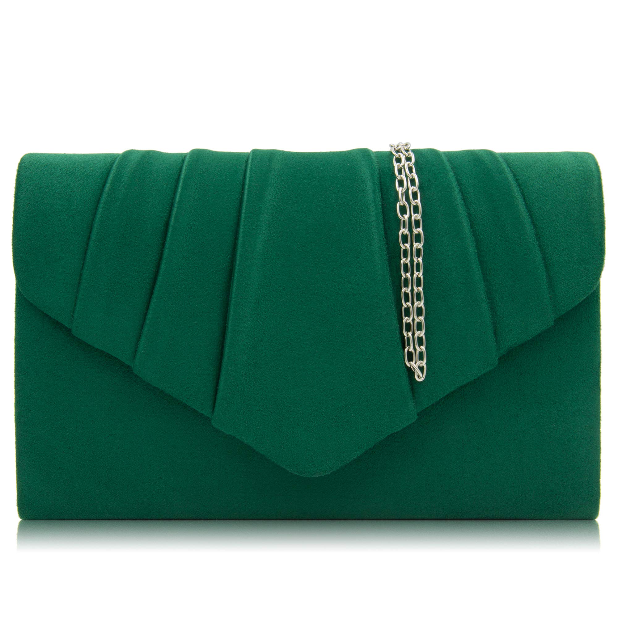 Clutch Purses For Women Suede Pleated Evening Bag Bridal Evening Clutch Bag