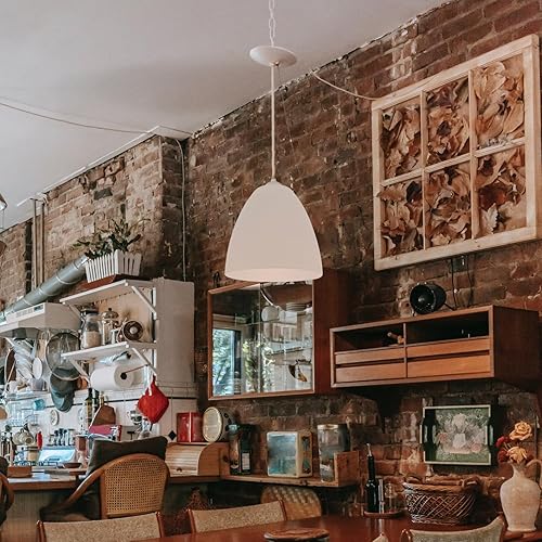 Miniatura 8 de DOITOOL Reemplazo de pantallas de vidrio esmerilado blanco, cubiertas de repuesto de pantalla de vidrio en forma de campana para lámpara de