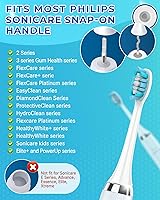 Vista 3 de Cabezales de cepillo de dientes de repuesto para cepillos de dientes Philips Sonicare con clic paquete de 10 cabezales de cepillo eléctrico