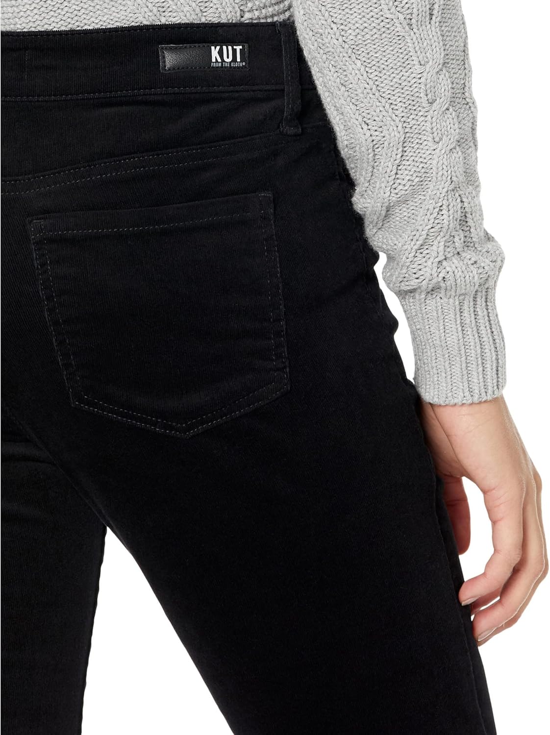 KUT from the Kloth Catherine Corduroy Boyfriend 5 Pockets in Brownie - Image 4