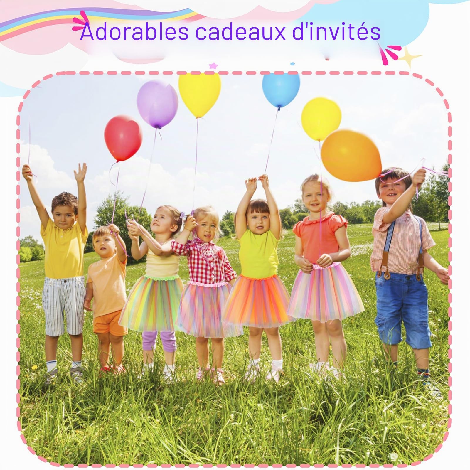 kilofly Lot de 6 tutu de ballet pour fille