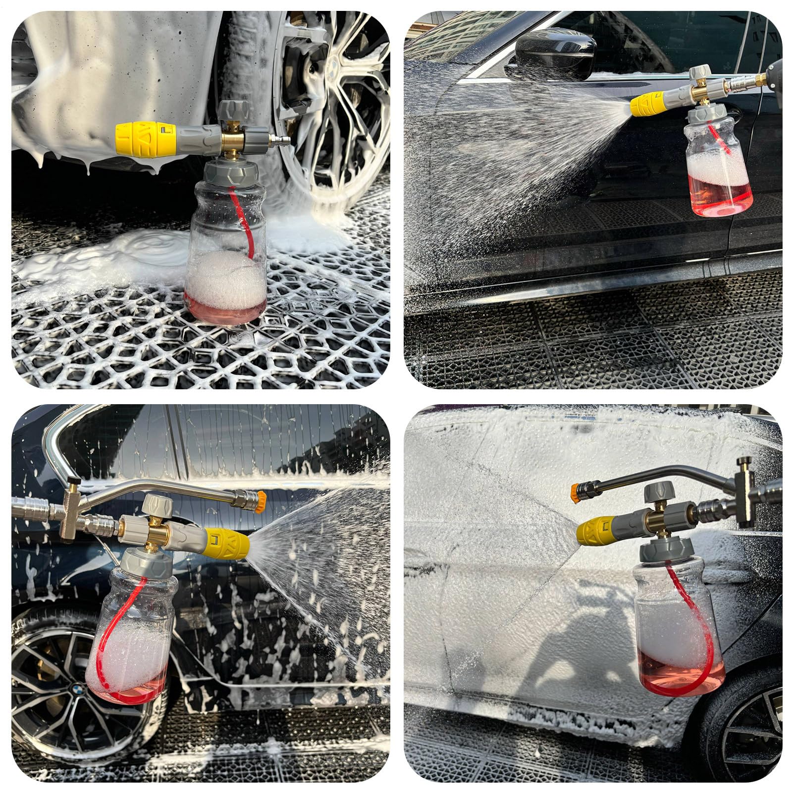 Lavado de coches con espumador | Equipo para lavado de espuma de automóviles y vehículos | Instalación sencilla y resistente para exteriores tejados pavimentos camiones superficies