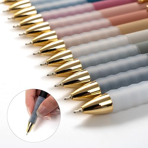 Miniatura 6 de Linbsunne - Bolígrafos negros de punta mediana de 364 de pulgada, con agarre supersuave, retráctiles, para hombres y mujeres (18 unidades)