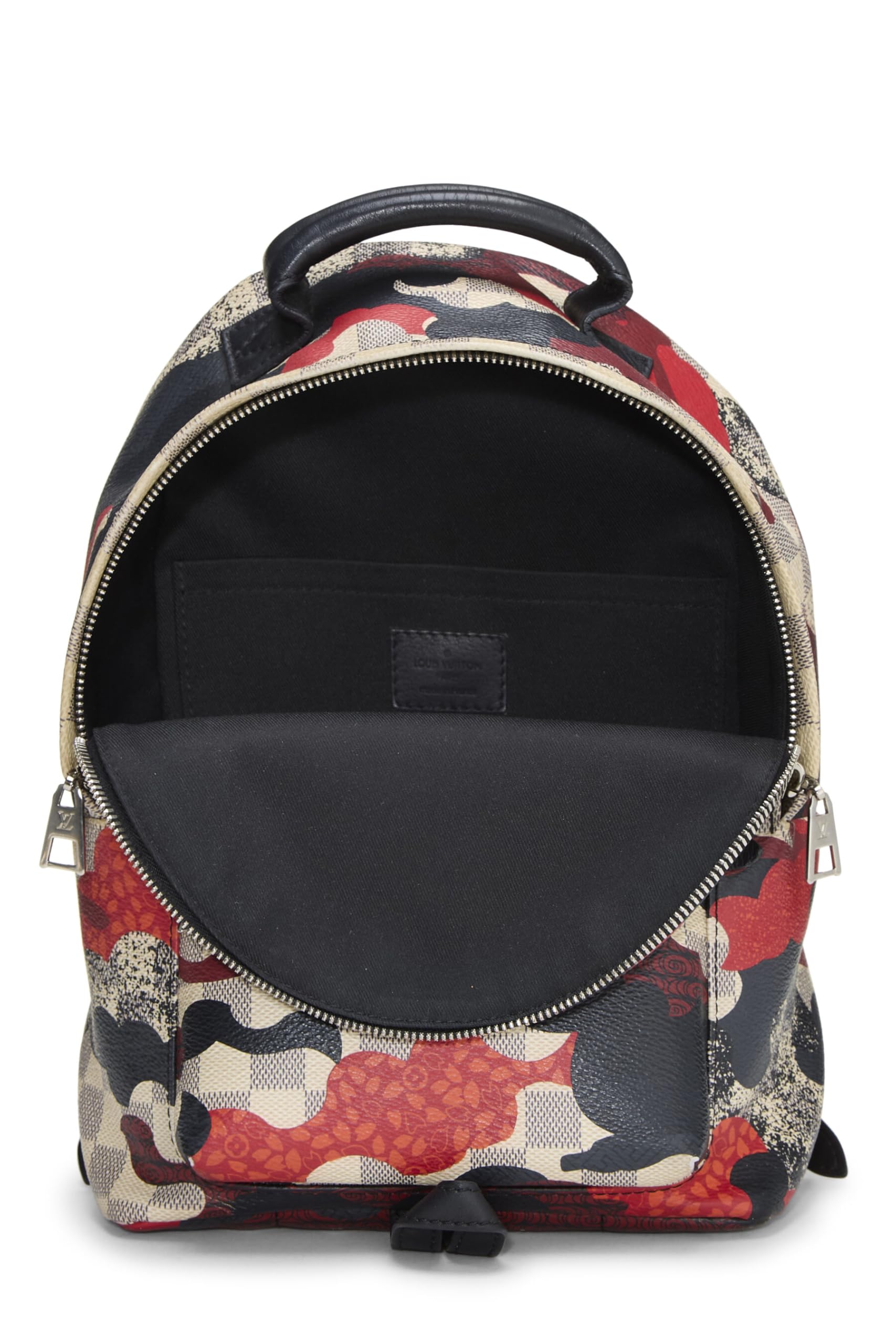 Louis Vuitton, Pre-Loved Red Damier Azur Palm Springs PM, Red