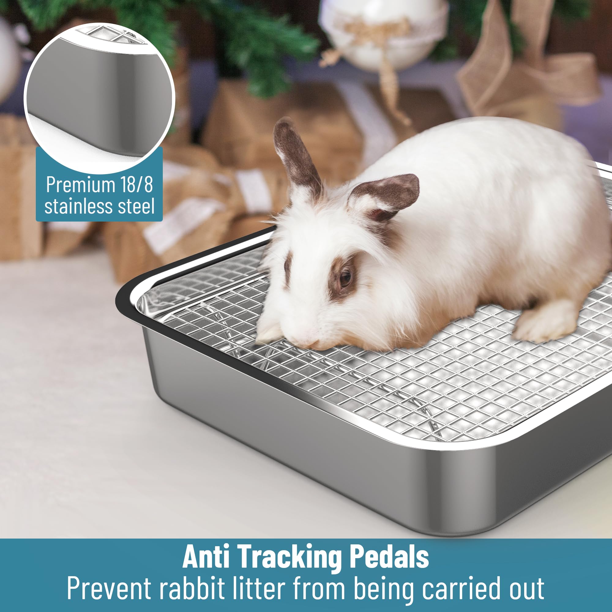Arenero Conejo Bandeja Sanitaria Para Conejos Extraíble Y Fácil