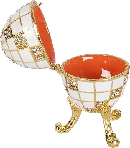 Miniatura 3 de QIFU Pintado a mano estilo huevo de Pascua decorativo esmaltado baratija caja regalo único para la familia