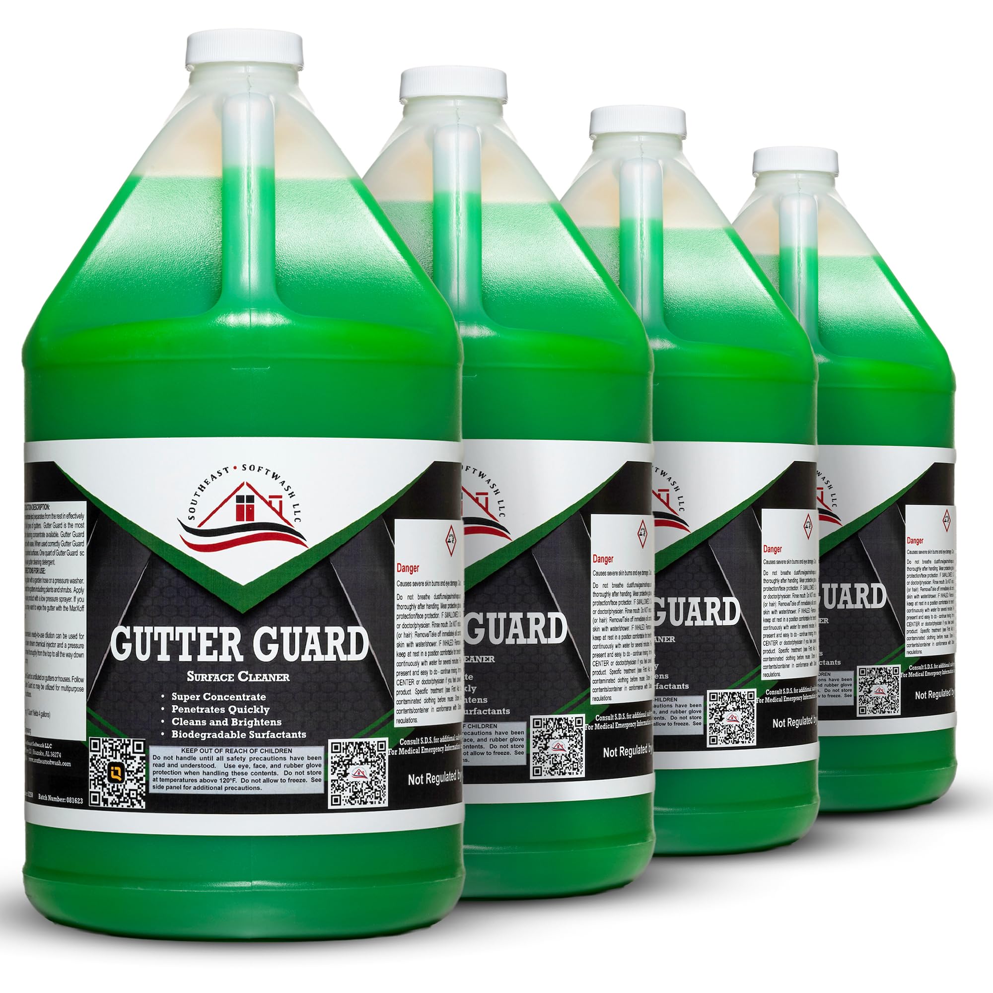 Gutter Guard by Southeast Softwash | Heavy Duty Gutter Cleaner for Black Streak Removal | Pressure Washer Cleaning Solution for Aluminum and Vinyl