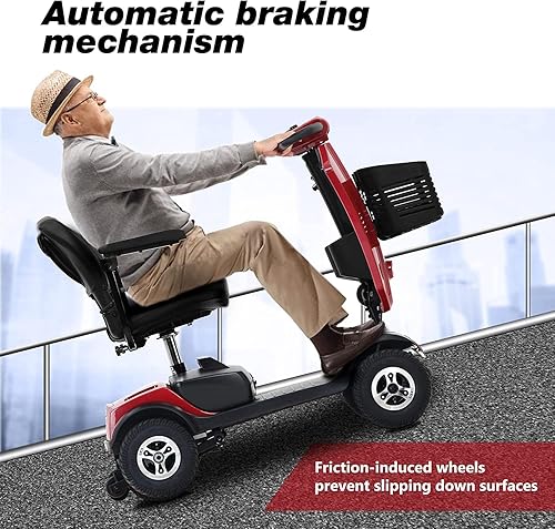 Miniatura 3 de Scooter eléctrico de movilidad para adultos, dispositivo de silla de ruedas para viajes, ancianos (con soportes para luz y tazas y puerto de carga