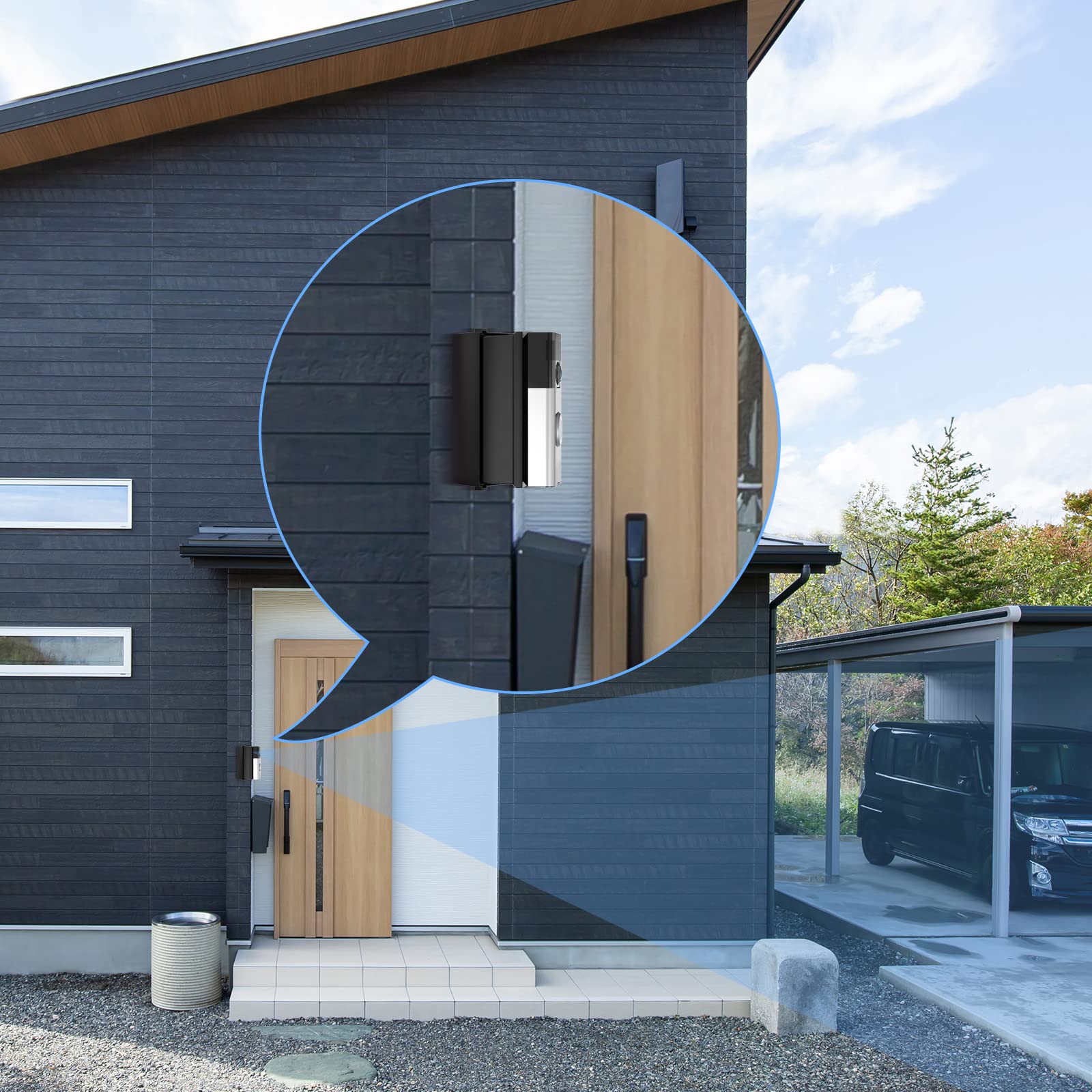 Buy KIMILAR 30° to 55° Angle Mount Compatible with Ring Video Doorbell