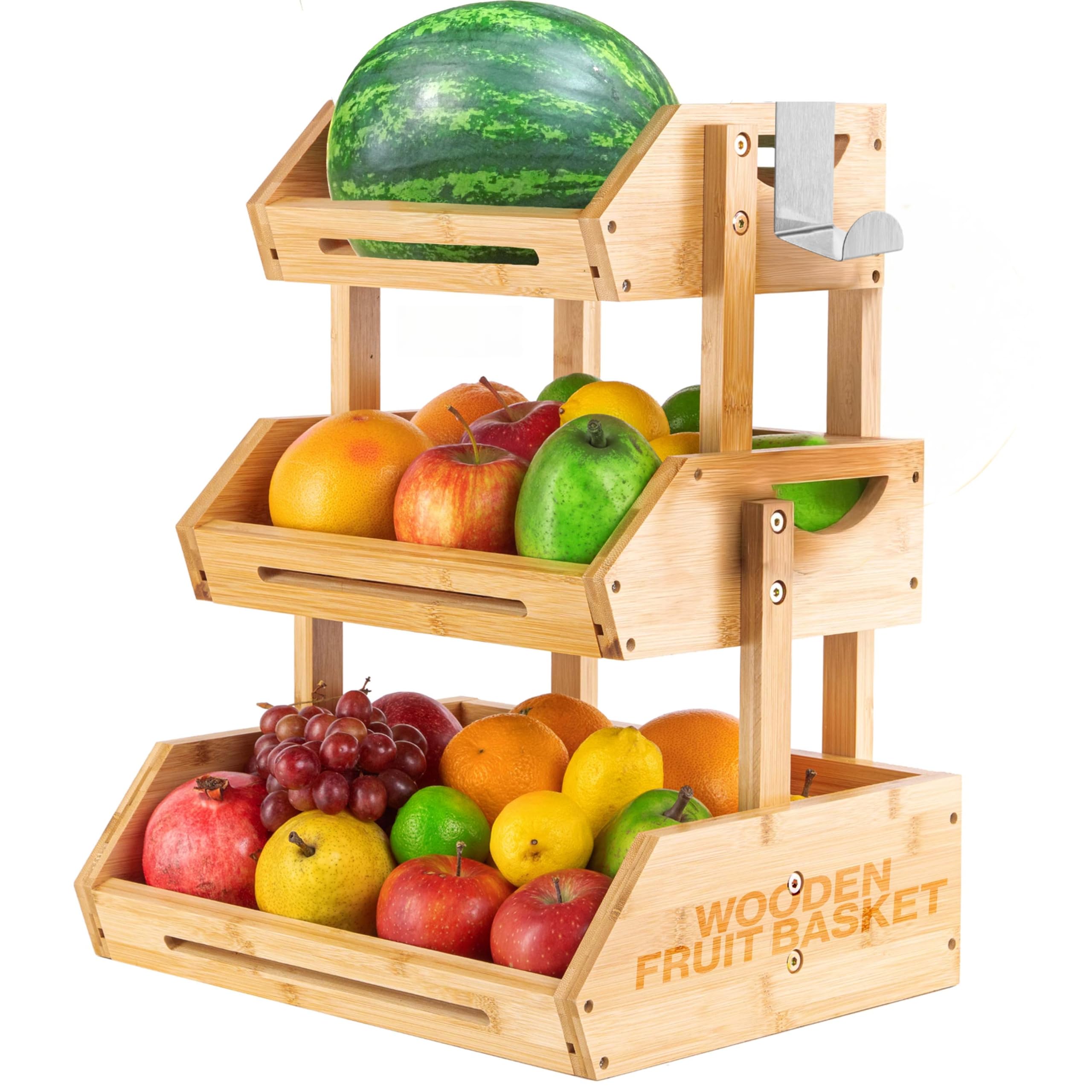Supporto per cesto di frutta per piano di lavoro della cucina, 3