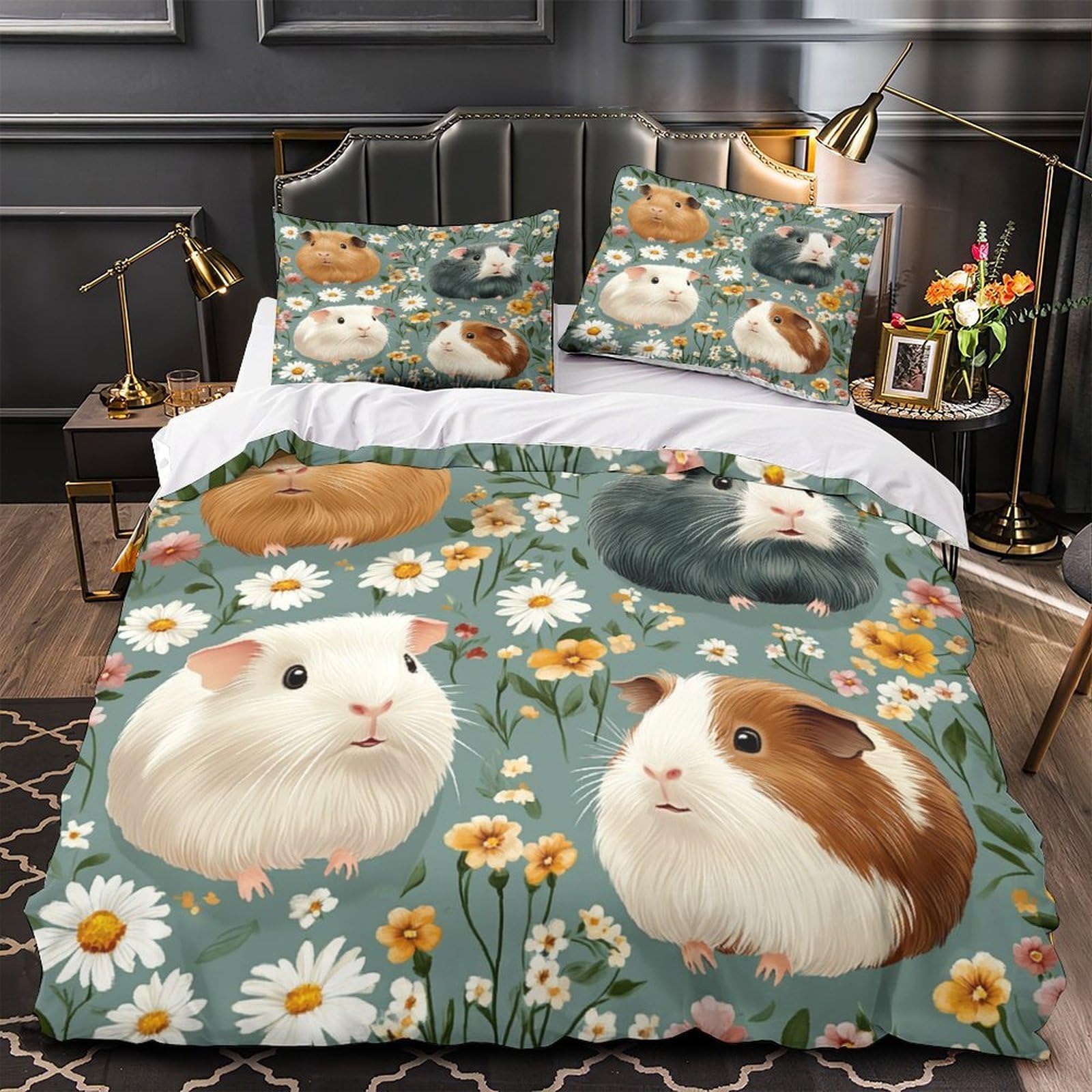 Cochon d'inde housse de couette 140x200 avec taie d'oreiller, l'idée cadeau garçon idéale