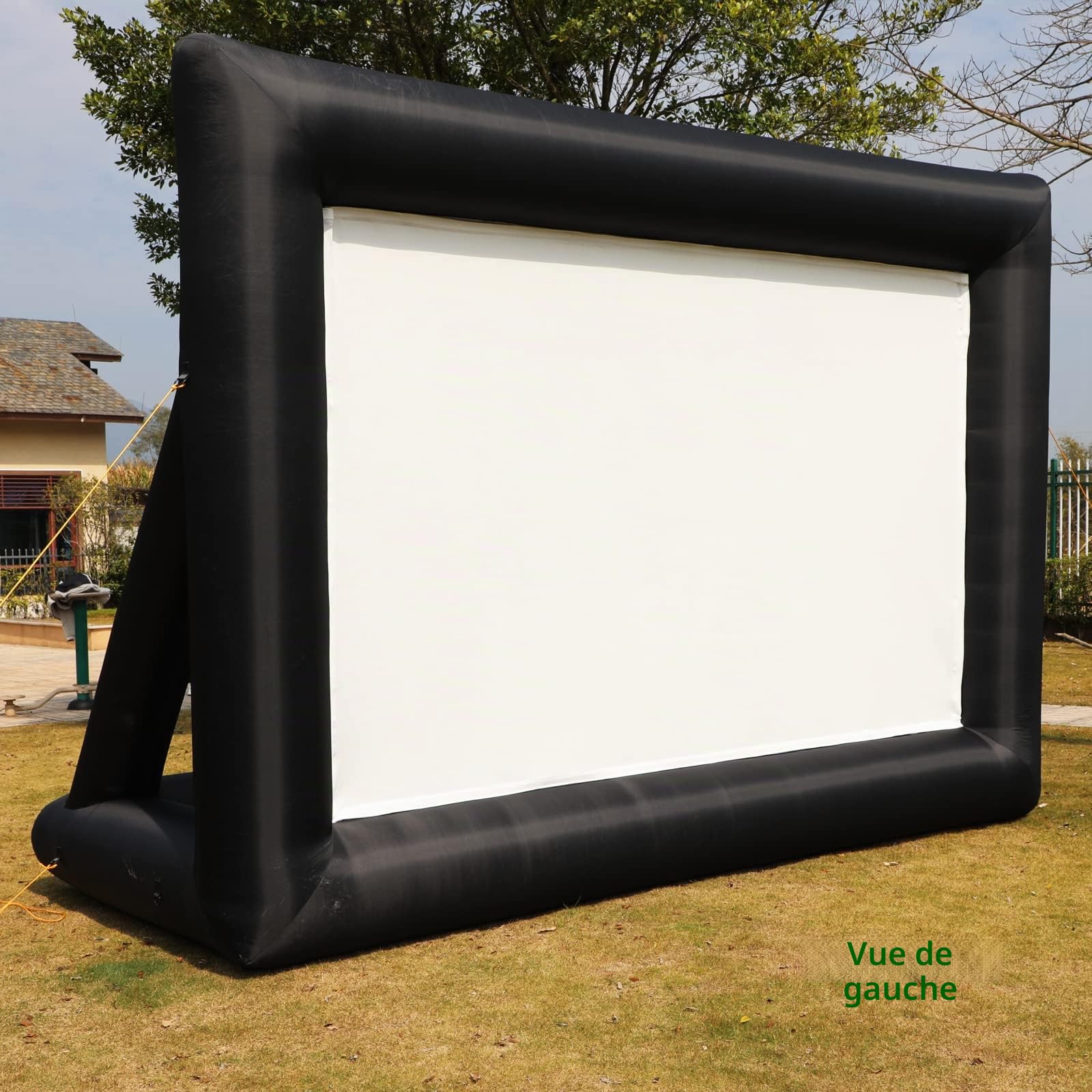 Écran de projection gonflable de 4,9 m pour intérieur et extérieur avec sac de transport pour projection avant et arrière