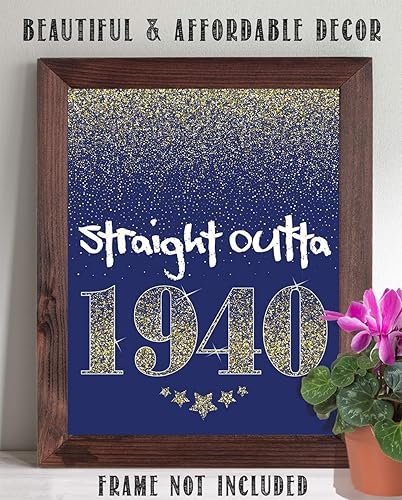 Miniatura 4 de Straight Outta 1940 Print - Great for Birthday Decorations, Class High School Reunion Decor, Party Banner Art Poster, Birthday Party Cool Gifts,