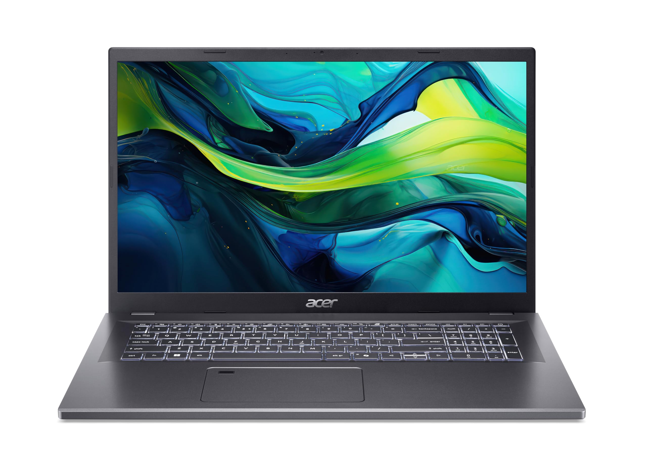 Acer Aspire 17 (A17-51M-51UJ) Computer portatile da 17" FHD IPS Display, Intel Core 5 120U, RAM 16 GB, SSD 512 GB, Intel Graphic, Windows 11, QWERTZ Keyboard Grigio
