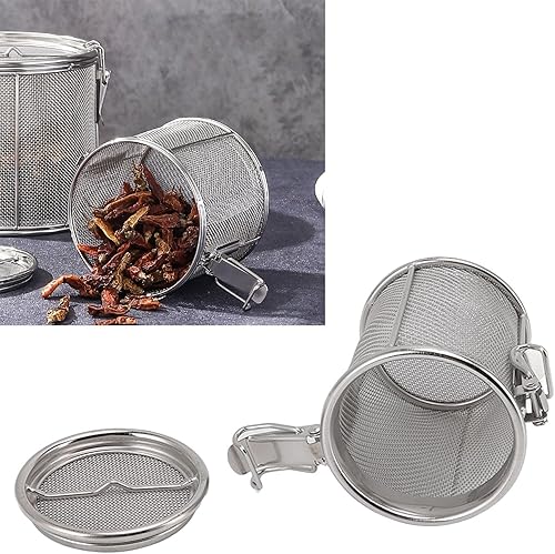 Miniatura 3 de Infusor de bolas de té de acero inoxidable 304, colador multifuncional para condimentos con gancho de cadena extendido, ideal para hacer té y cocinar