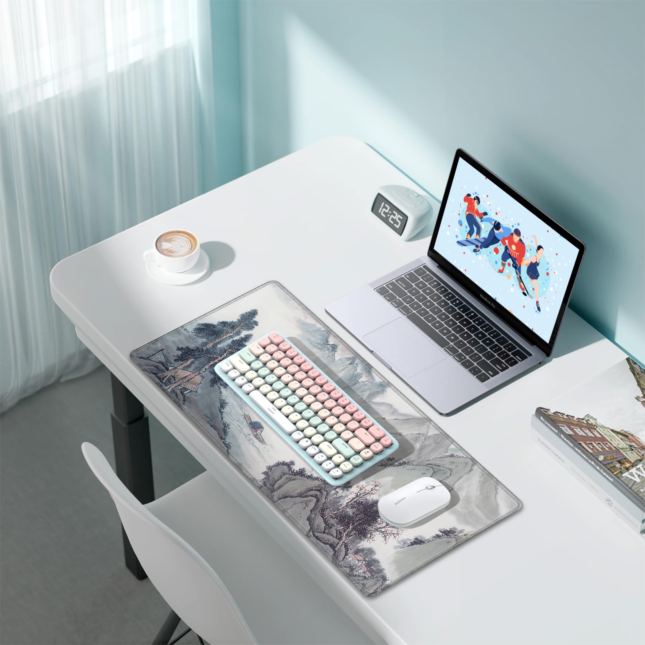 LL-COEUR XXL Paesaggio Tappetino per Mouse Pad Gaming Computer Scrivania Desk Mat (700 x 300 x 3 mm, Paesaggio 1)
