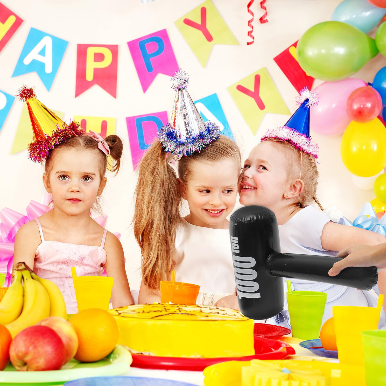 Martello Gonfiabile per Feste di Compleanno Bambini 4 unità Giocattoli Gonfiabili in Plastica Sicuri per Giochi Divertenti e Decorazioni Festa