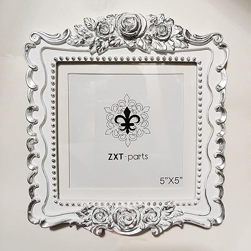 Miniatura 9 de Portarretratos de 3 x 3 pulgadas, marco rosa cuadrado, apertura frontal, 2.7 x 2.7 pulgadas, marco de fotos hecho a mano de resina. Panel de vidrio.