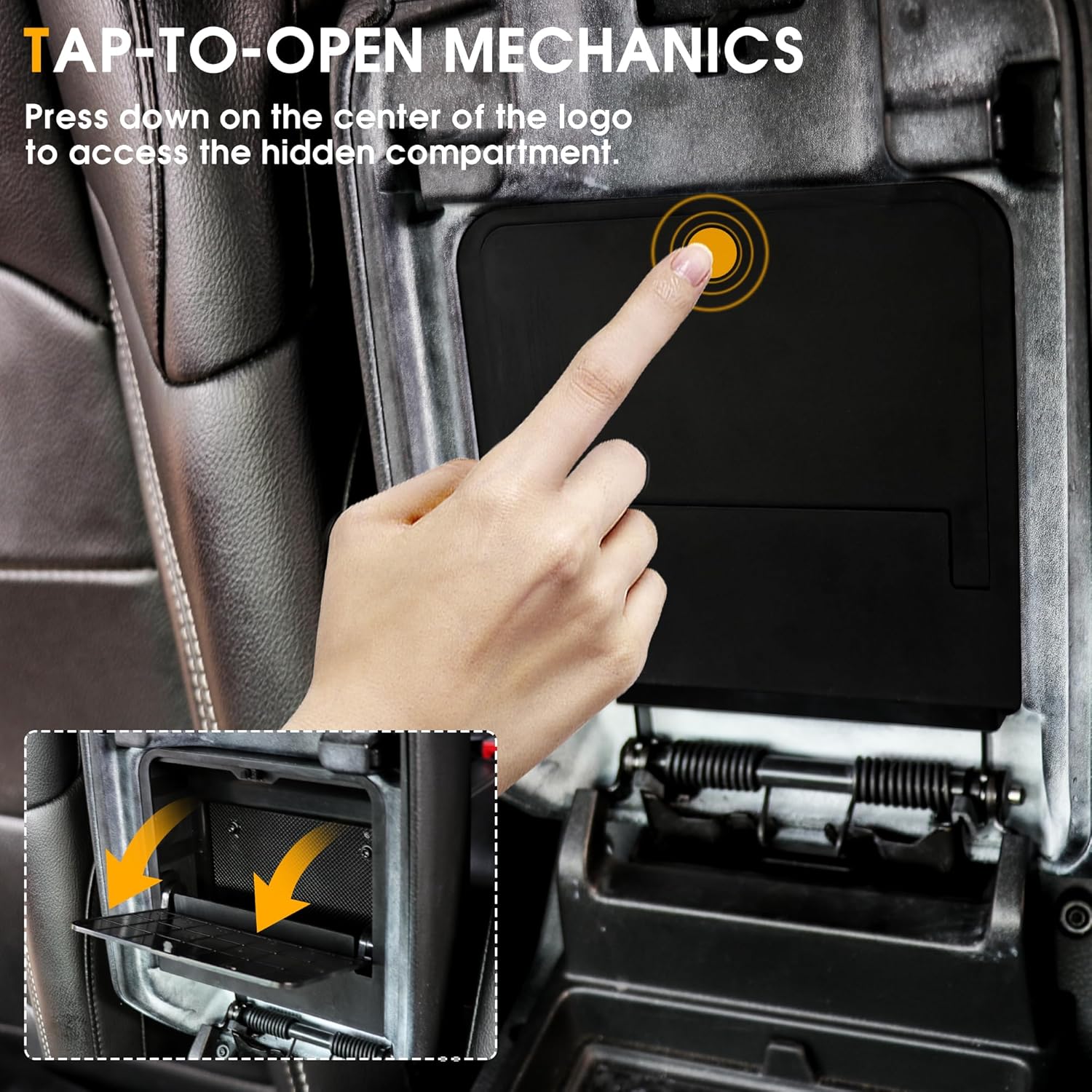 BESTAOO One-Touch Hidden Storage Box for 2019 2020 2021 2022 2023 2024 2025 2026 Jeep Wrangler JL JLU Gladiator JT 4XE Accessories 2/4-Door, Center Console Organizer Armrest