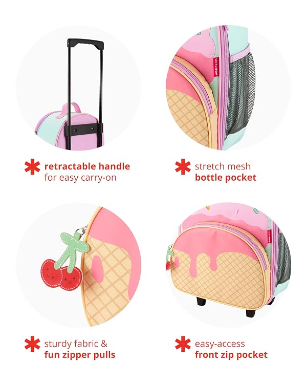 Skip Hop Kids Luggage with Wheels, Spark Style, Ice Cream by Skip Hop - Image 2