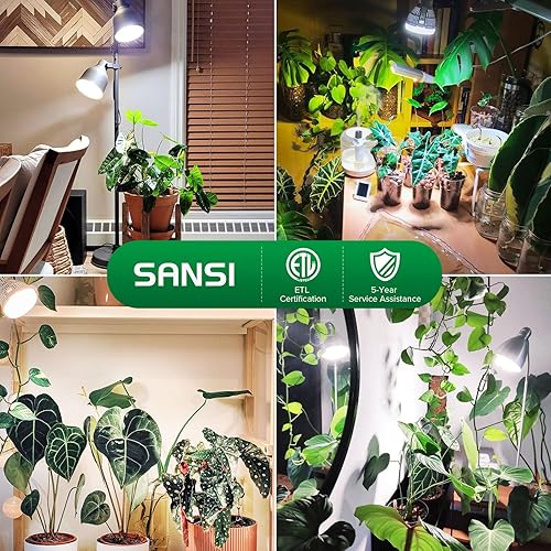 Miniatura 11 de SANSI Bombilla de cultivo con tecnología COC, lámpara de cultivo de espectro completo de 10 W (equivalente a 150 W) con lente óptica para alto PPFD