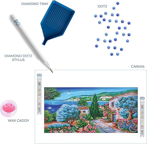 Miniatura 6 de DIAMOND DOTZ  - La Provence, taladro parcial, puntos redondos, kits de pintura de diamantes, kits de arte de diamantes para adultos, arte de gemas,