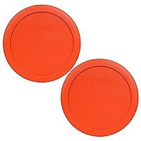 Vista 39 de Pyrex 7201-PC - Tapas de plástico para almacenamiento de alimentos de 4 tazas, color azul oscuro, hechas en EE. UU. - Paquete de 3