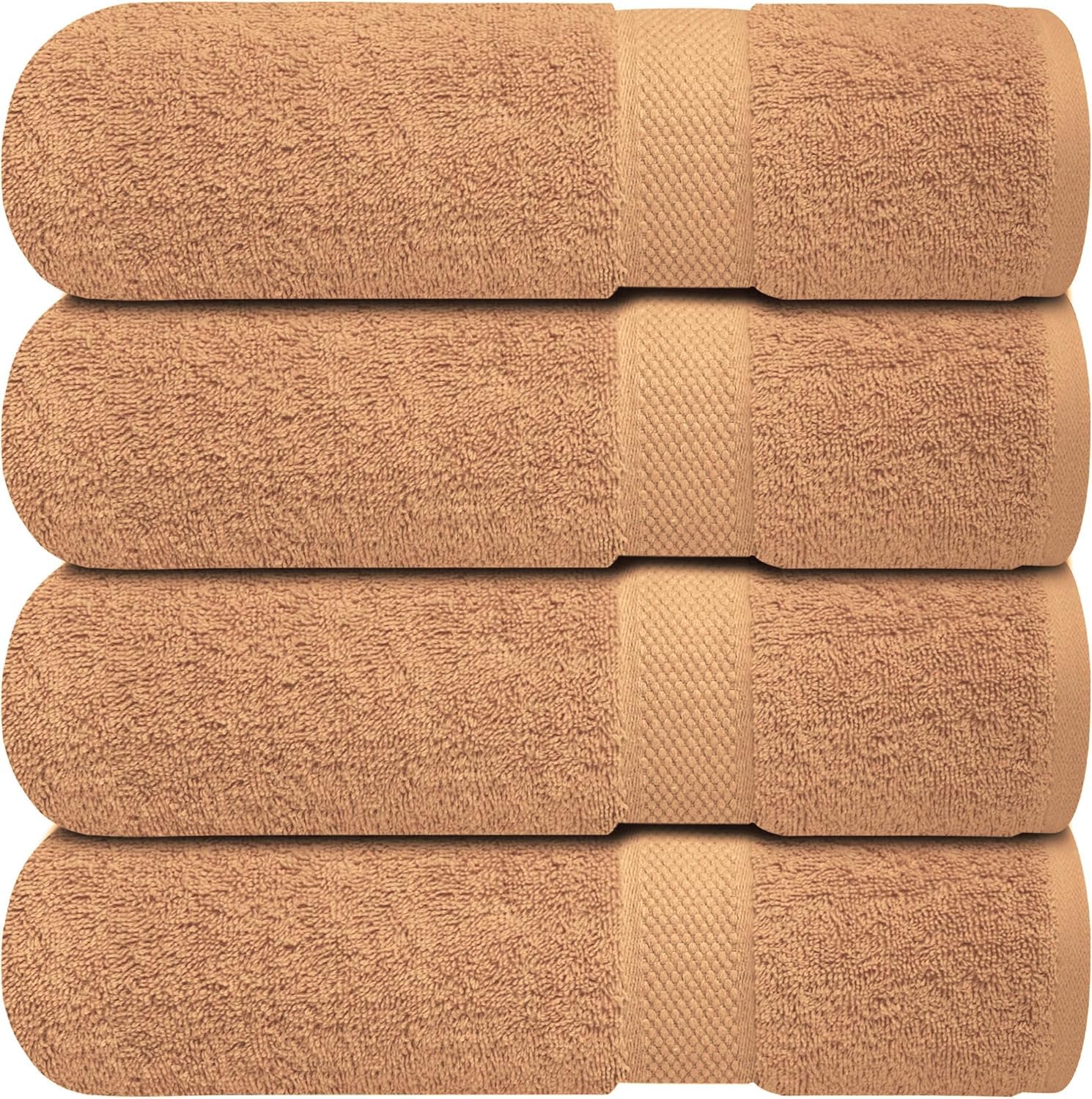 Infinitee Xclusives Cosmic Sand Bath Towels Set Of 4 (70X140 Cm) - 100% Cotton, Super Absorbent, Quick-Dry Towels For Bathroom, Spa, Gym & Hotel |Cosmic Sand|