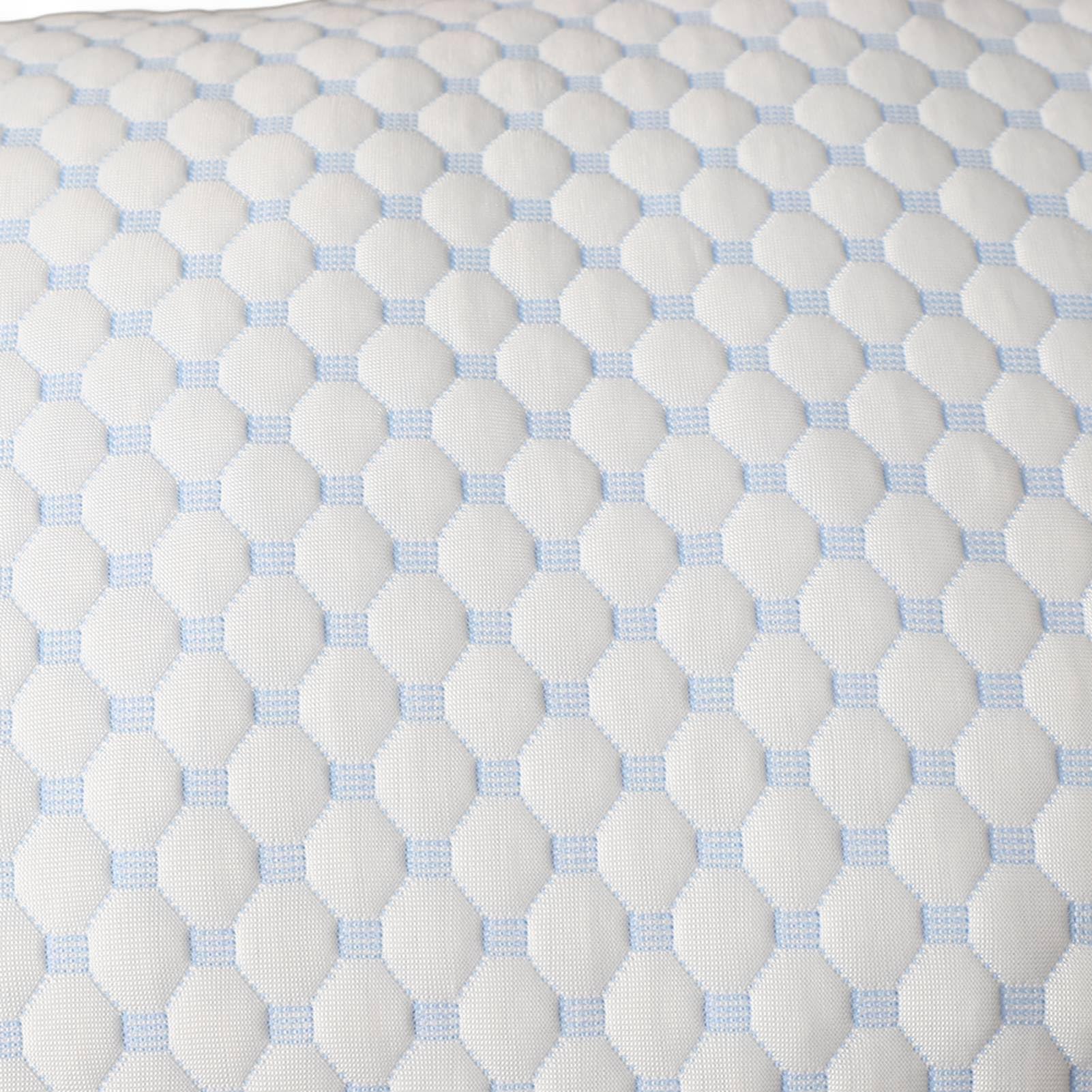 Fdit Cuscini in Memory Foam Triturati Queen Size Set di 2 Cuscini Regolabili con Infusione di Gel Rinfrescante con Copertura in bambù per Chi Dorme Sul Lato dello Stomaco Posteriore