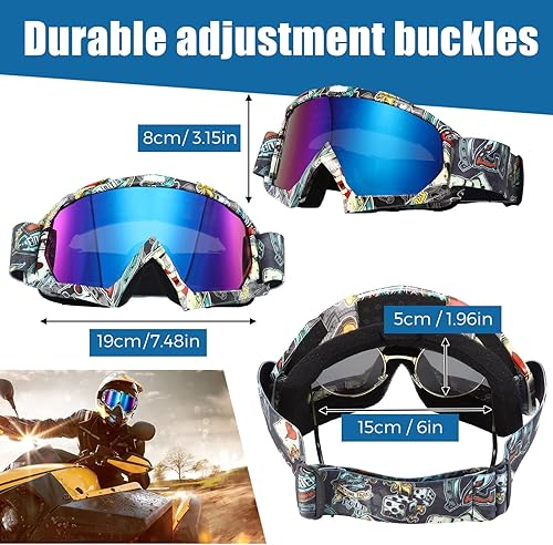 Miniatura 2 de Fiada 2 gafas ATV para adultos, gafas de motocross, antiniebla, motocicleta, esquí, motocross, para hombres y mujeres, para carreras de equitación