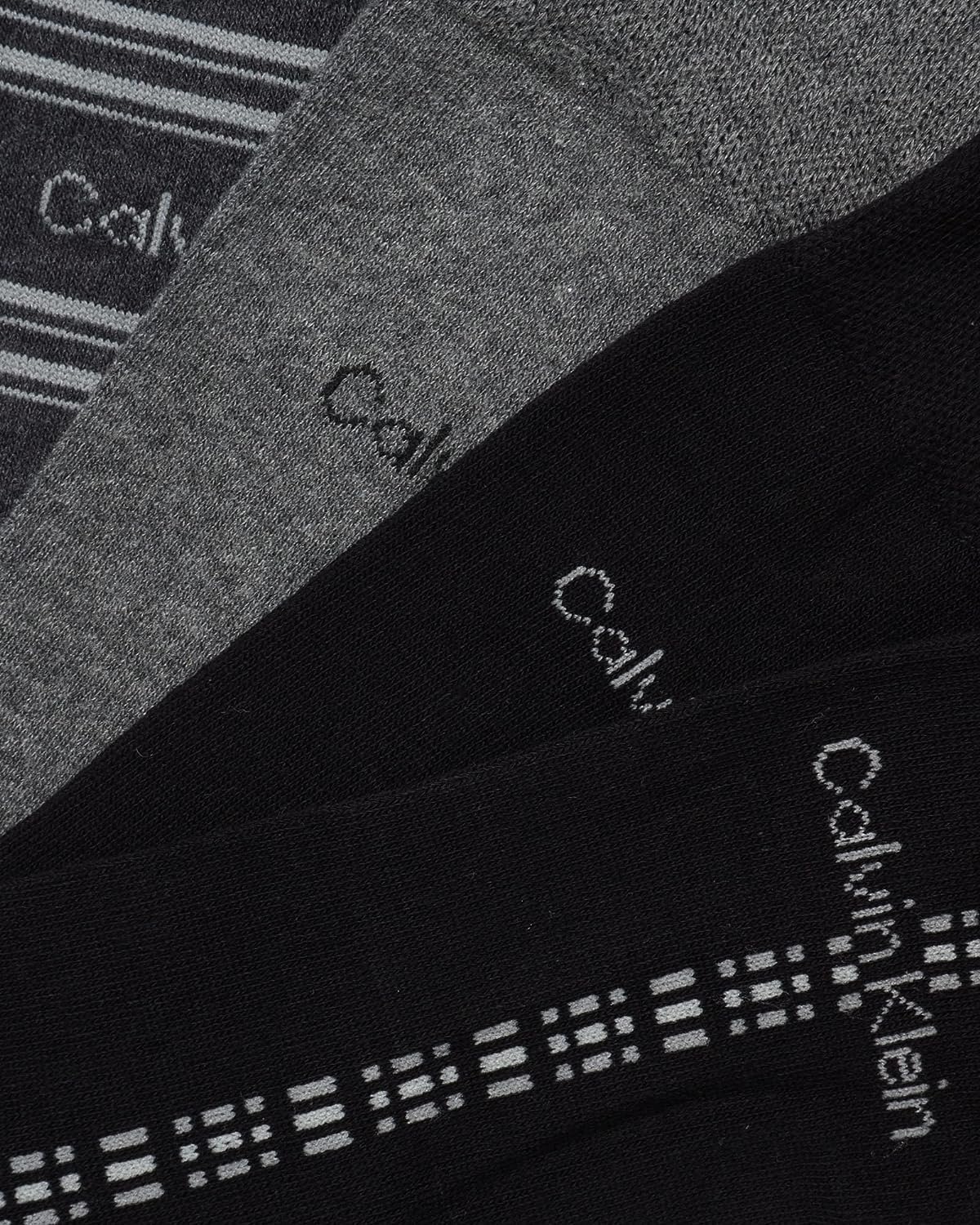 Calvin Klein Mens Crew Socks - 4 Pack Soft Cotton Blend Cushioned Crew Dress Socks for Men, for Formal, Casual and Work Wear - Image 5