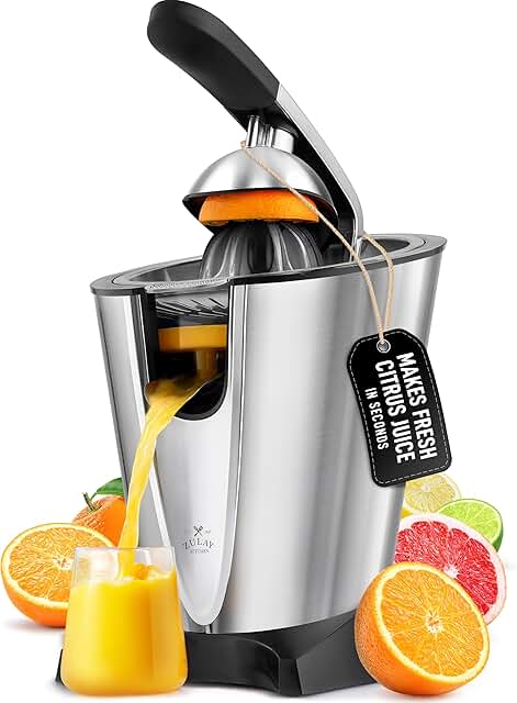 Zulay Electric Citrus Juicer - Makes Fresh Orange, Lemon, Grapefruit, Li...