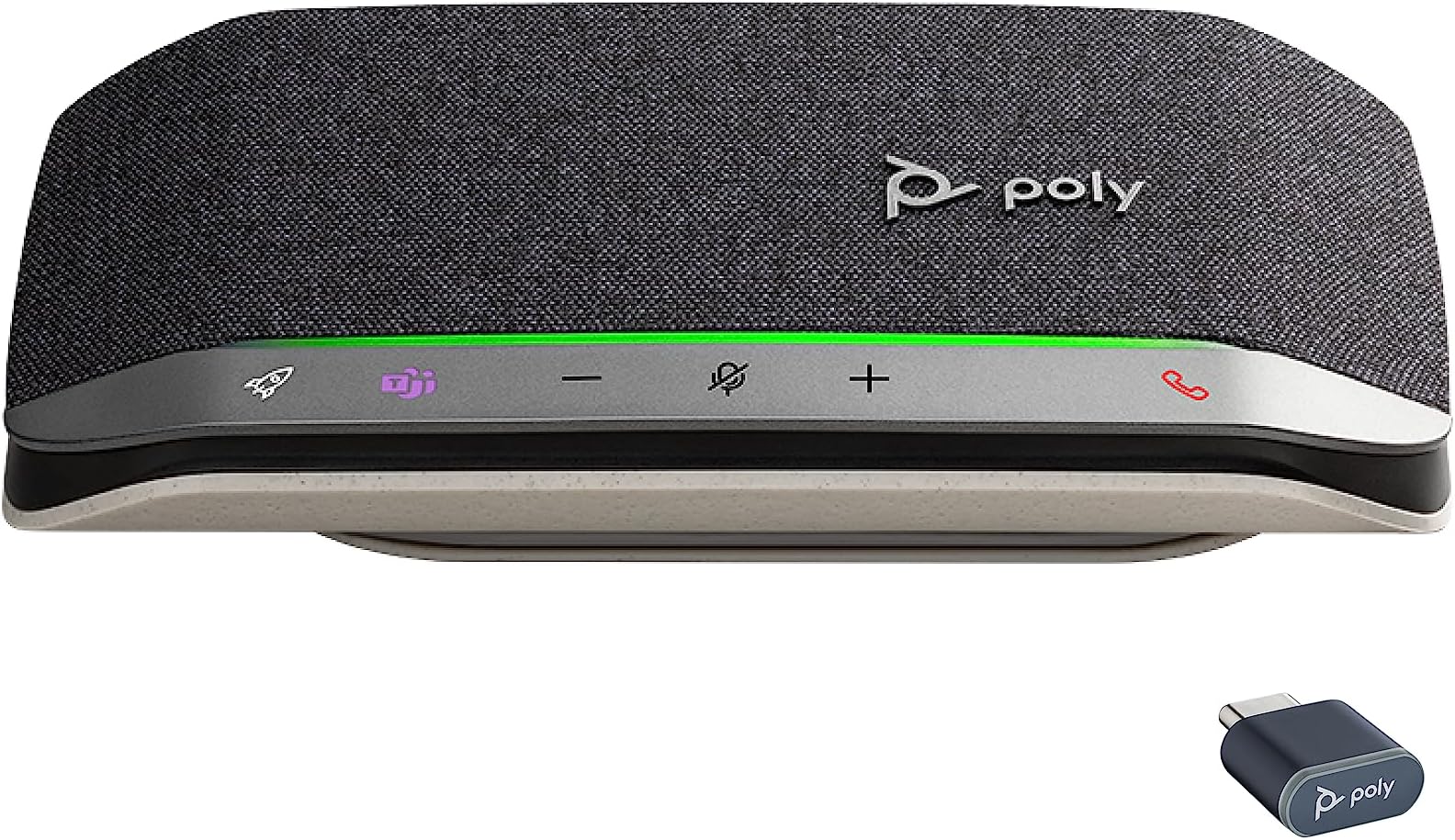 Sync 20+ Personal Portable Bluetooth Speakerphone (Plantronics) – Noise/Echo Reduction – USB-C Bluetooth Adapter - Works w/Teams (Certified), Zoom, PC, Mac, Mobile – Amazon Exclusive
