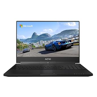 GIGABYTE Aero 15W v8-BK4 15" Ultra Slim Gaming Laptop 144Hz FHD X-Rite i7-8750H, GeForce GTX 1060, 16G RAM, 512GB SSD, Metal Chassis, RGB Keyboard