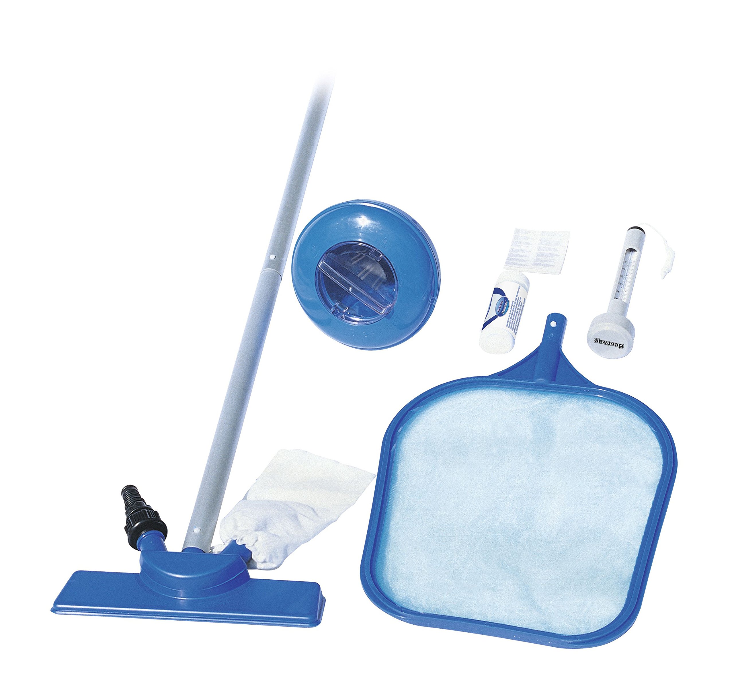Set de nettoyage contre l'eau trouble avec aspirateur Venturi et épuisette de surface