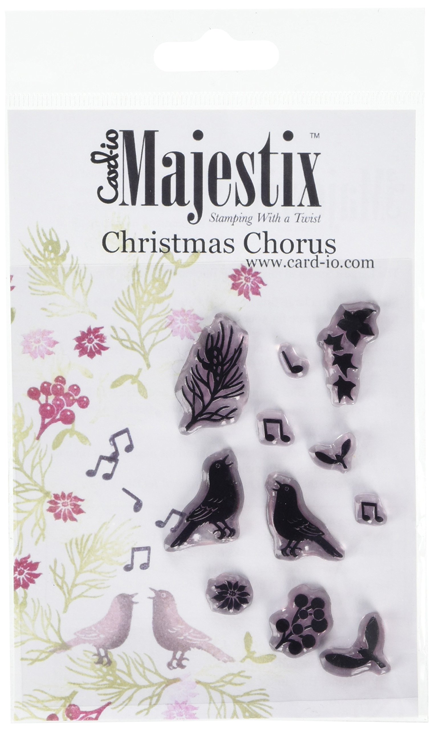 Card-io Majestix Christmas Chorus Clear Stamp Set, Transparent
