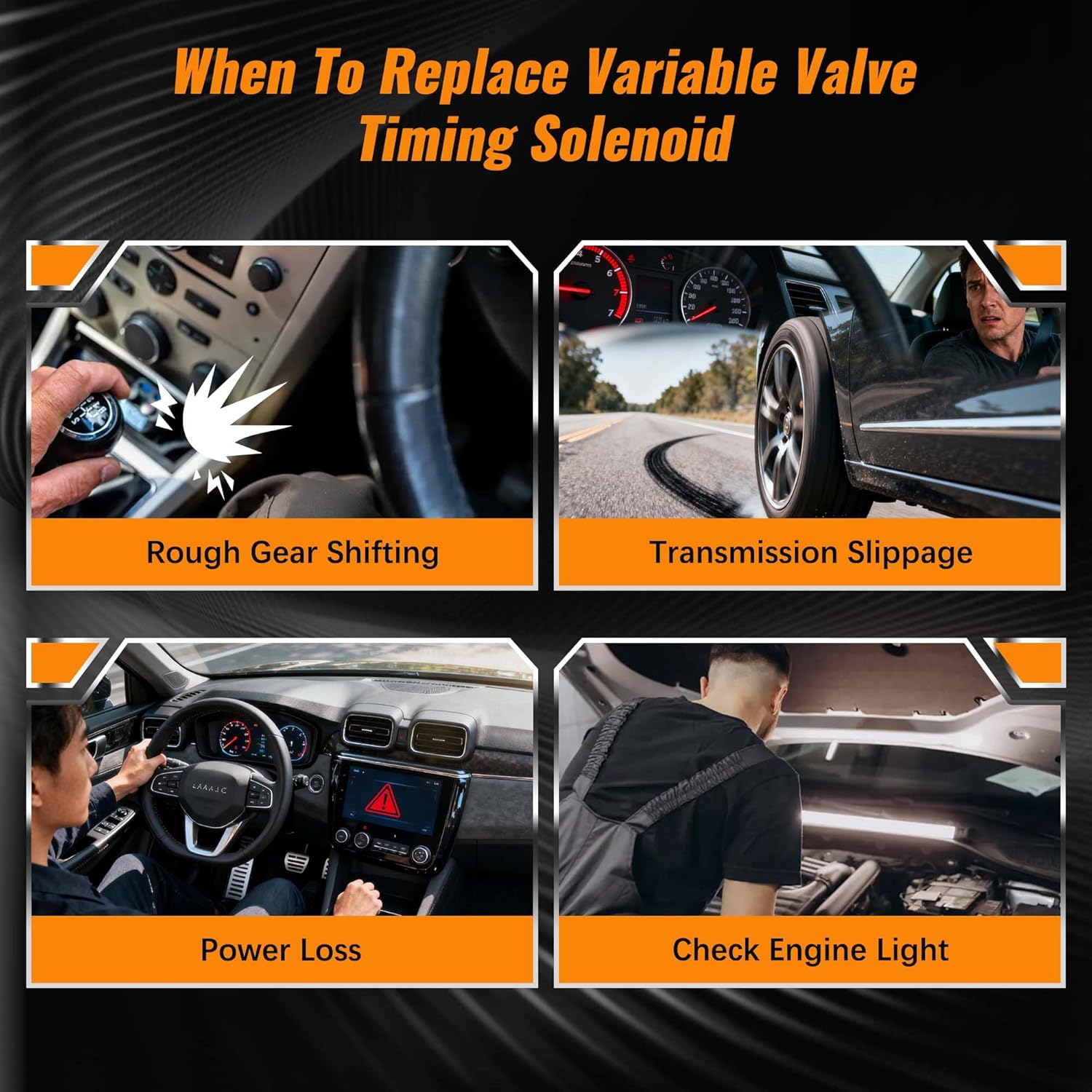 918-078 Engine VVT Solenoid Variable Valve Timing Compatible with Honda Accord Hybrid 3.0L 2005-2007, Odyssey 3.5L 2005-2007, Pilot 3.5L 2006-2008 Replacement for 918-078 15810-RKB-J01