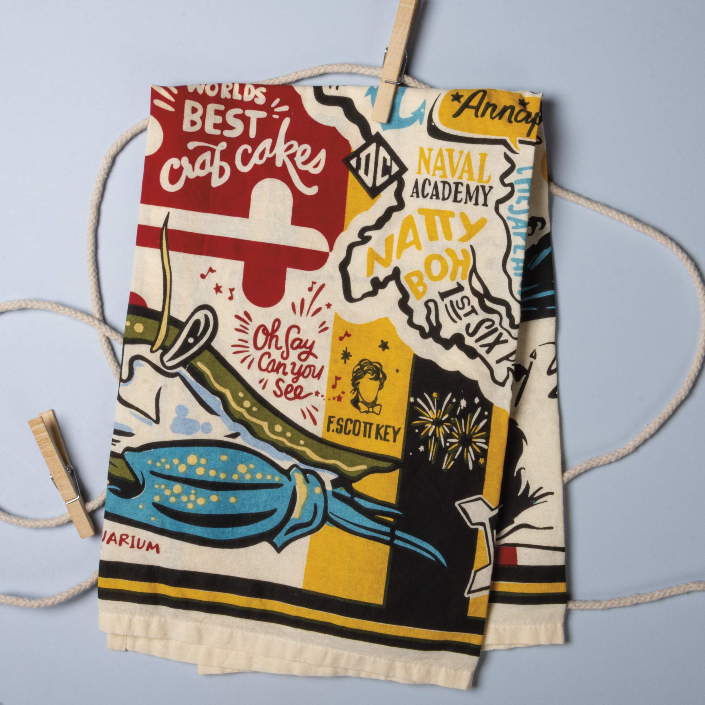 Primitives By Kathy Magic & Beauty Kitchen Towel - Gray Cotton Decorative Dish Towel