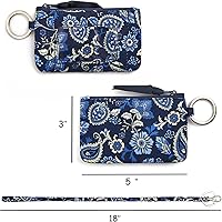 Vista 6 de WONDERFUL FLOWER Cartera con cordón para mujer, soporte para tarjetas de identificación, cordones para insignias de identificación, funda