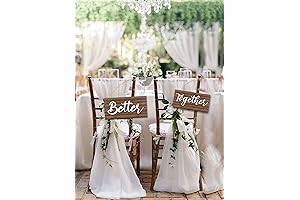 Mr and Mrs Chair Signs - Better Together Chair Sign - Mrs...