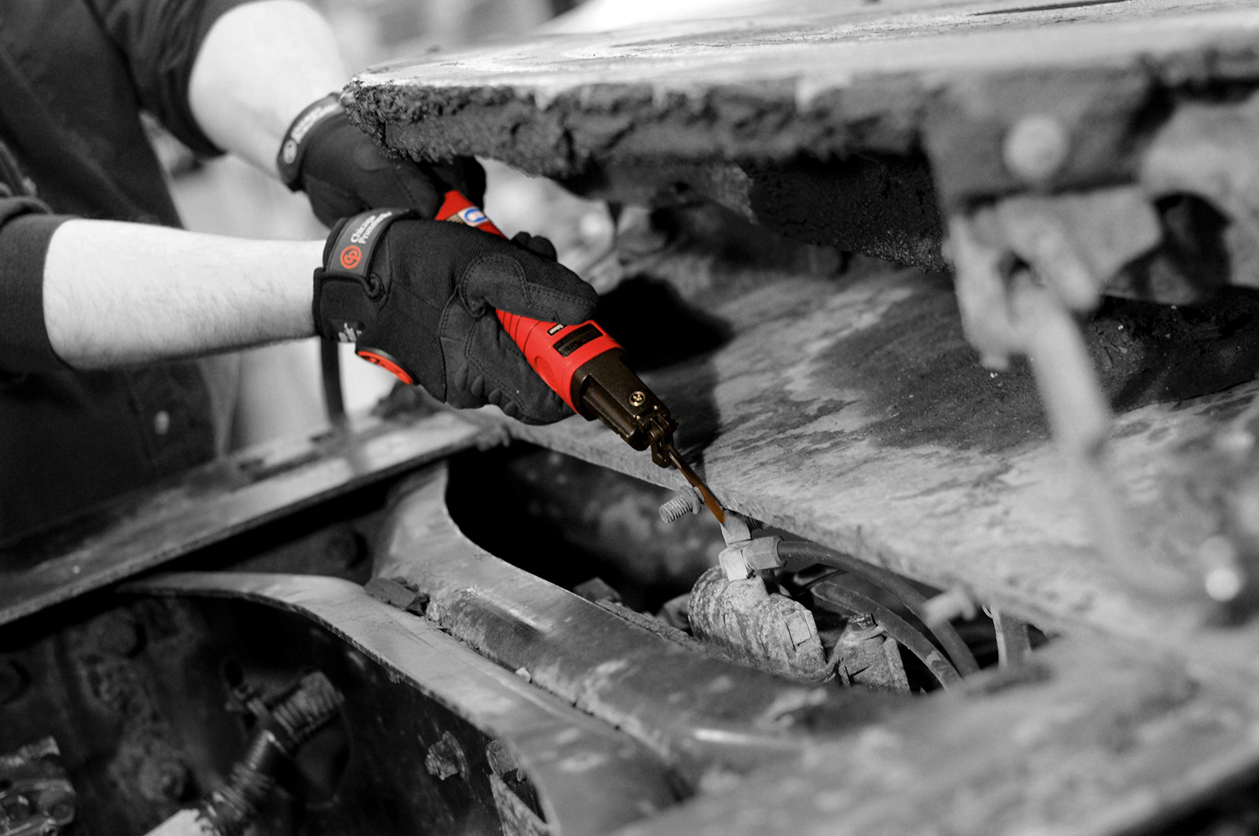 Chicago Pneumatic CP7901K Pneumatic Reciprocating Saw Kit, Red, 0.25-Inch - Image 4