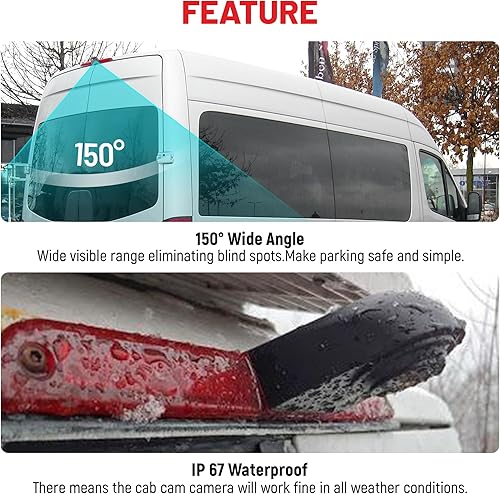 Miniatura 5 de RED WOLF 3 luz de freno de respaldo para cámara de respaldo para Mercedes-Benz Sprinter 2007-2018 Dodge Sprinter VW Crafter Vans Transporter cámara